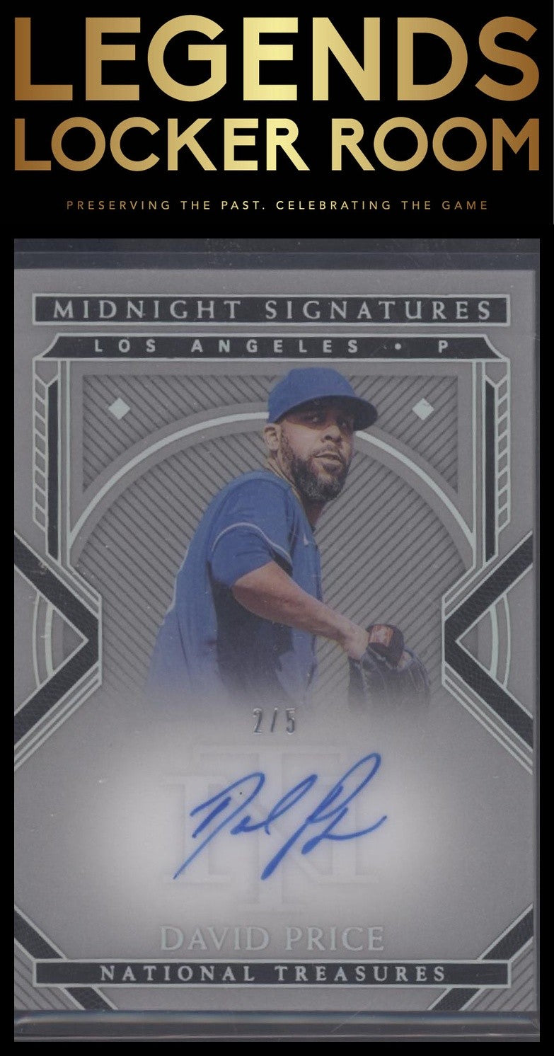 2021 Panini National Treasures #MS-DAP David Price Midnight Signatures /5