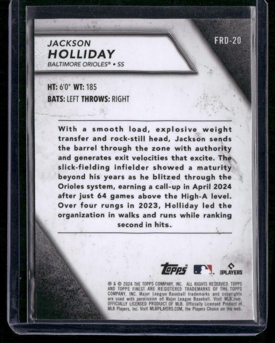 2024 Finest #FRD-20 Jackson Holliday Finest Rookies Design Variations