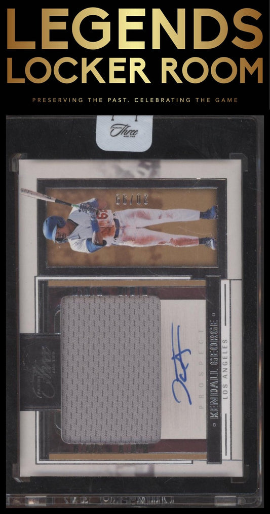 2024 Panini Three And Two Prospect Jersey Autographs Kendall George Dodgers /99