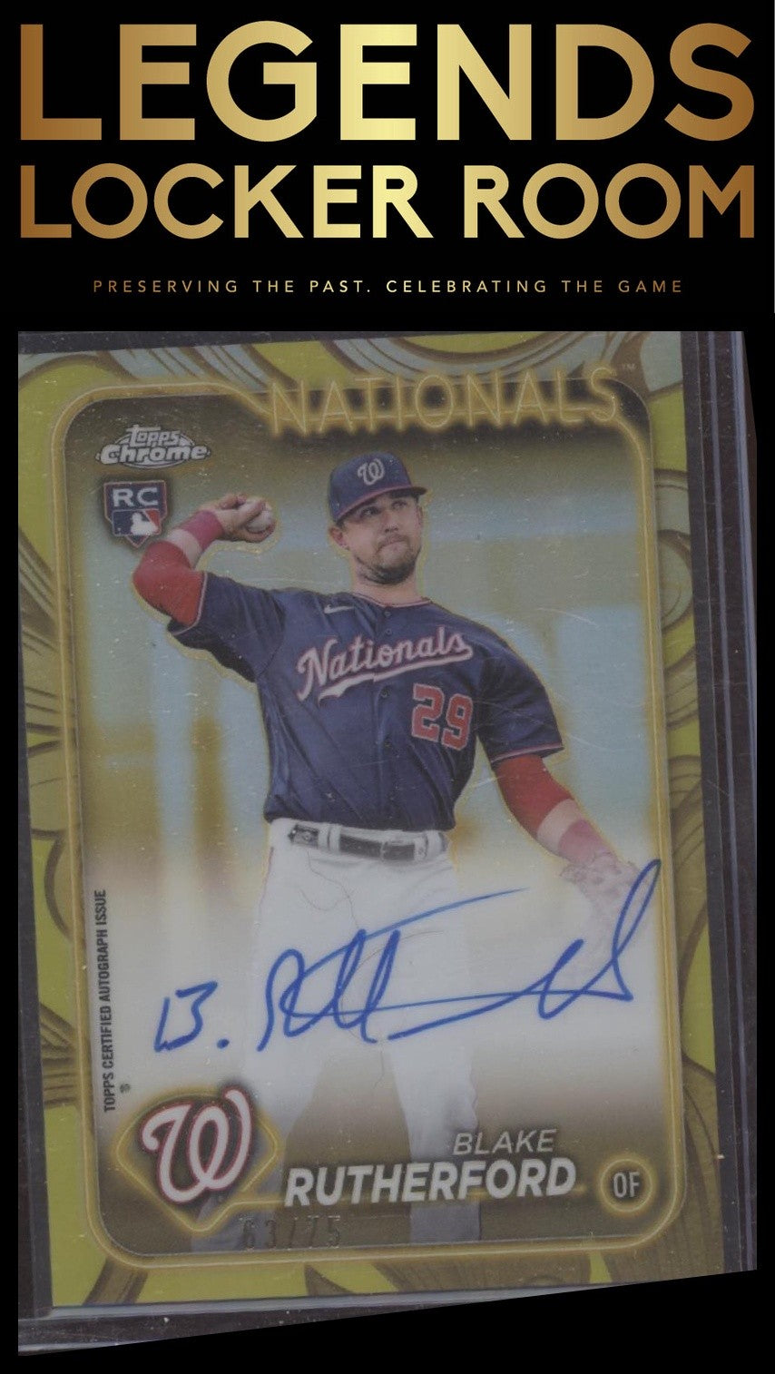 2024 Topps Gilded Collection Blake Rutherford Chrome Gold Auto Yellow Gold #/75