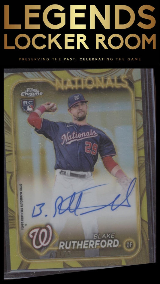 2024 Topps Gilded Collection Blake Rutherford Chrome Gold Auto Yellow Gold #/75