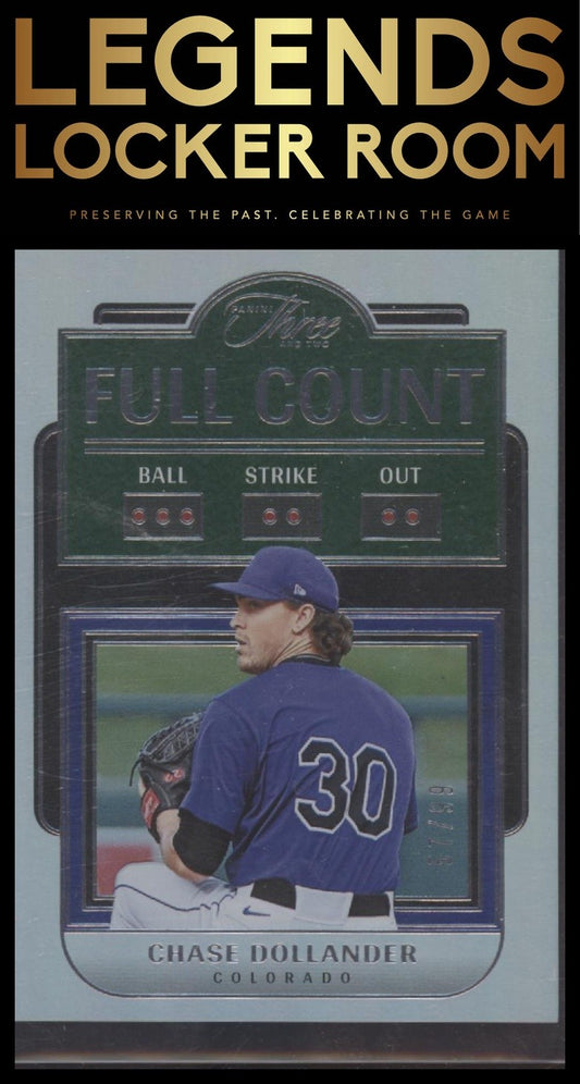 2024 Panini Three and Two #21 Chase Dollander Full Count (Insert) #/99
