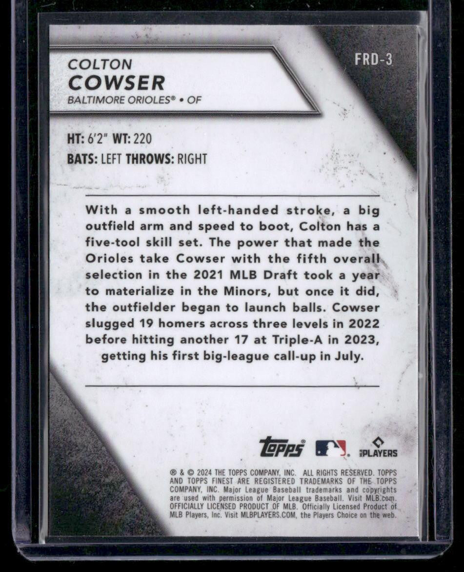 2024 Finest #FRD-3 Colton Cowser Finest Rookies Design Variations